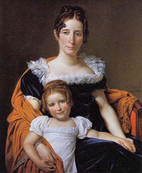 Jacques-Louis David The Comtesse Vilain XIIII and Her Daughter Norge oil painting art